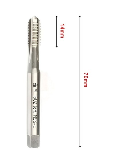 Mte M5x0,8 Normal Vidalı Düz Kanallı Makina Kılavuzu Hss
