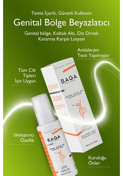 Baga Dış Genital Bölge Beyazlatıcı Krem 100 ml