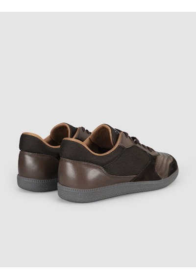 Cabani Kahverengi Hakiki Deri Erkek Sneaker Ayakkabı