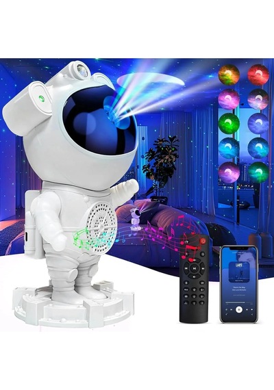 Akıllı Astronot Projeksiyon Gece Aydınlatma & Bluetooth Hoparlör Çok Renkli