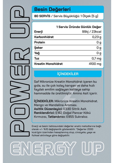 Hardpower Nutrition Creatine 80 Servis Mango Ve Mandalina Aromalı  400 G + Shaker
