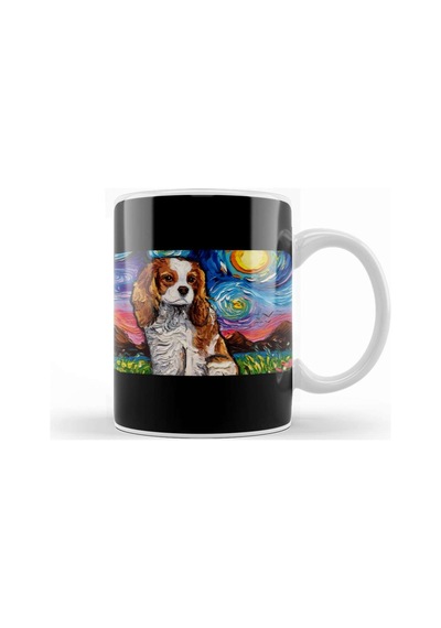 Cavalier King Charles Spaniel 2 Night Kupa Bardak Porselen Karışık