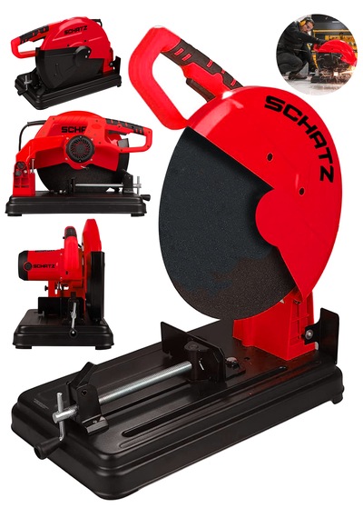 Schatz 2000w Bakır Sargılı Metal Şanzıman 355 Mm Profil Metal Kesme Makinesi Kırmızı