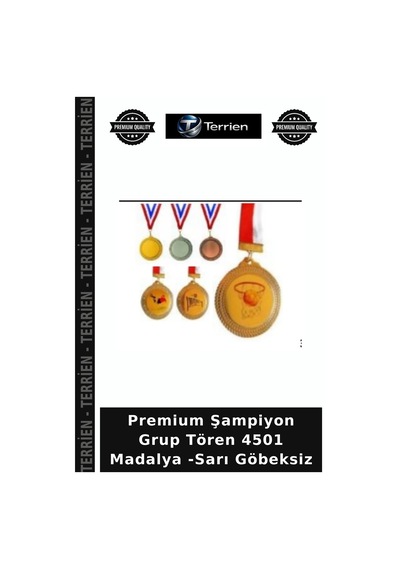 Terrien Premium Şampiyon Grup Tören 4501 Madalya -sarı Göbeksiz