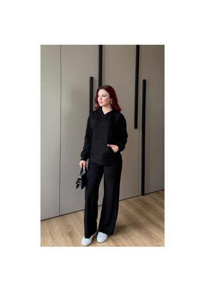 Modanida Kadın Siyah Modal Oysho Kumaş Oversize Kapüşonlu Kanguru Cepli Eşofman Takımı Rahat İkili Takım Siyah Siyah Modanida Kadın Siyah Modal Oysho Kumaş Oversize Kapüşonlu Kanguru Cepli Eşofman Takımı Rahat İkili Takım Siyah Siyah