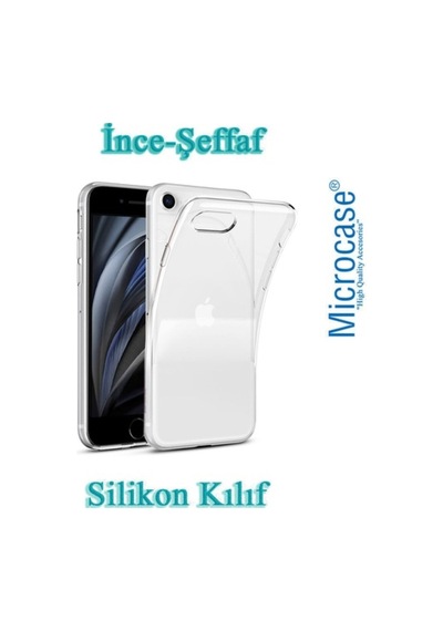 Apple Uyumlu iPhone Se 2020 Ince 0.2 Mm Soft Silikon Kilif + Cam(Seç) 434106135