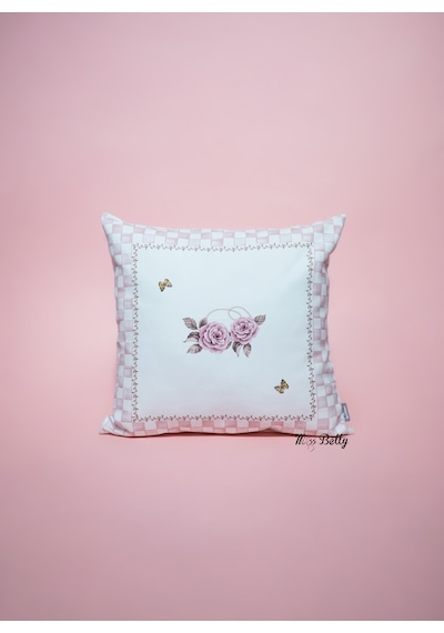 Rosadora Dekoratif Yastık Kılıfı Modern Kırlent Kılıfı Pembe