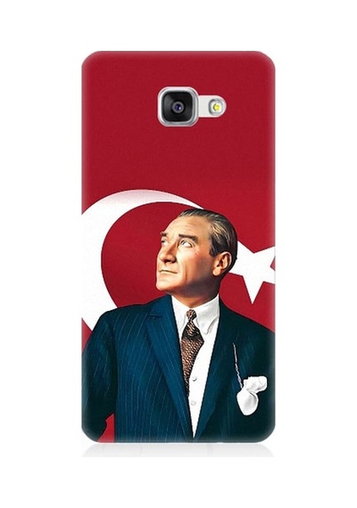 Samsung Galaxy A3 2016 Uyumlu Mustafa Kemal Atatürk Ve Bayrak Desenli Silikon Kılıf