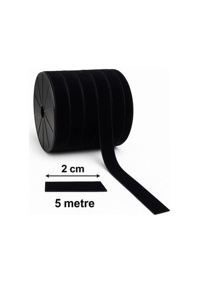Paşateks 2 Cm Düz Kadife Şerit Siyah 5 Metre Hobi, Aksesuar, Dikiş Malzemesi