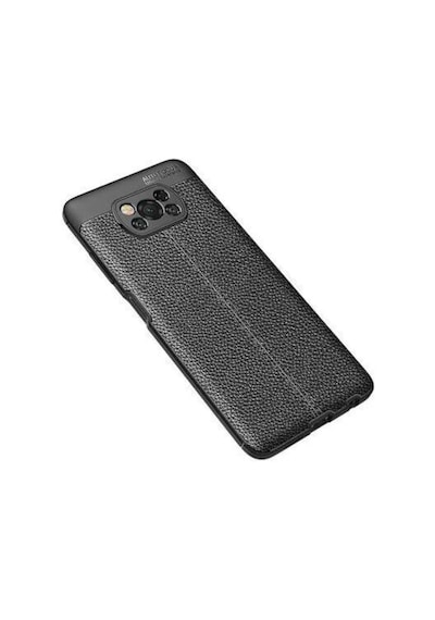 Xiaomi Poco X3 Kilif Kamera Korumali Deri Görünümlü Silikon Kilif 566573702
