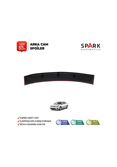 Toyata Corolla 2008-2013 Yıl Aralığı Uyumlu Arka Cam Spoyler