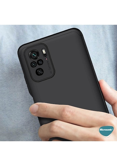 Microsonic Xiaomi Redmi Note 10S Kılıf Double Dip 360 Protective