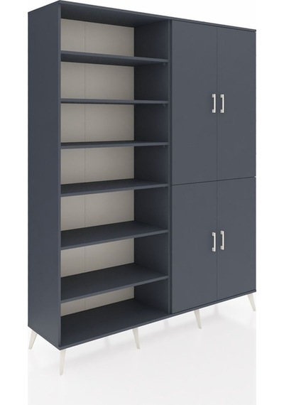 Hyperion Gardrop 8 Raflı 4 Kapaklı 2 Askılı 176x44x221 Antrasit-antrasit Antrasit Hyperion Gardrop 8 Raflı 4 Kapaklı 2 Askılı 176x44x221 Antrasit-antrasit Antrasit