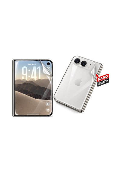 İphone Duo Uyumlu Ön Arka Tam Kaplama Body Ultra Şeffaf Nano Jelatin Ekran Koruyucu