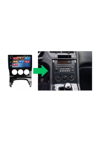 Peugeot 3008 Araç Multimedya Android Ekran Carplay Double Teyp 2+32 9" 09-15 P.black Cadence