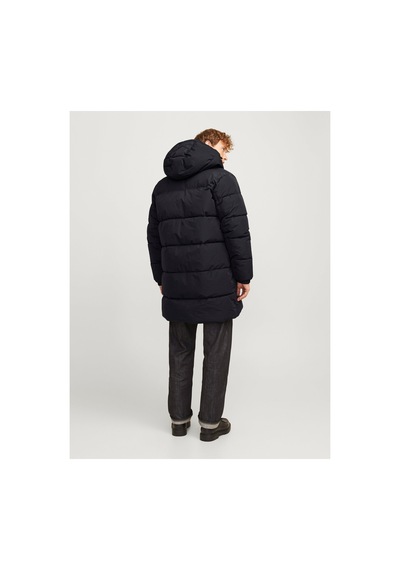 Jack & Jones Erkek Mont Parka Siyah 12256980 Jjebradley Long Puffer