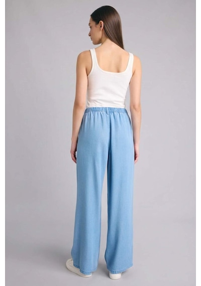 DeFacto Pull On Wide Leg Yüksek Bel Uzun Tensel Yıkamalı Pantolon D8238AX25SMNM85