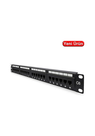 Digitus Dn-91624u-cr Cat6 Utp 24 Port Dolu Patch Panel 19" 1u
