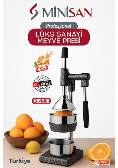 Minisan Mns-506 Profesyonel Sanayi Tipi Kollu Meyve Presi
