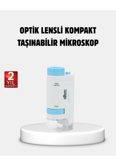 Tr Taşınabilir Eğitim Mikroskobu 80x 200x Led Işıklı Ve Darbeye Dayanıklı