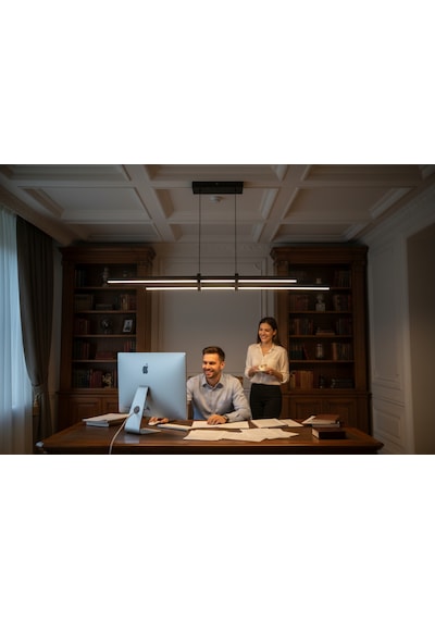 Cosmo Gold Lineer Led Sarkıt Avize Kumandalı Dim Edilebilir Yukarı & Aşağı Işık Diğer