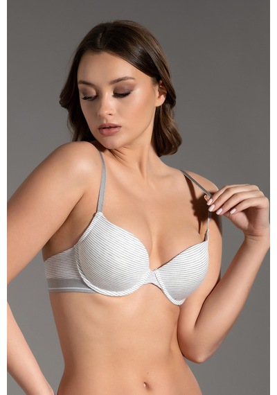 Newbra Penye Push-up Sütyen - Gri