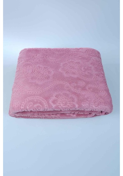 Merinos Elegans Tek Kişilik Battaniye Çiçek Desen Battaniye Pembe