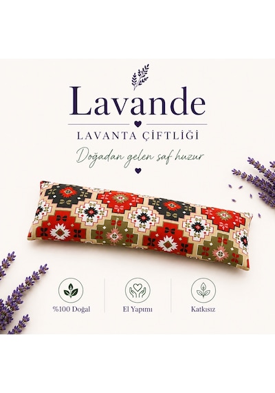 Lavande Çiftlik Lavanta Dolgulu Göz Yastığı Etnik Desenli Çok Renkli