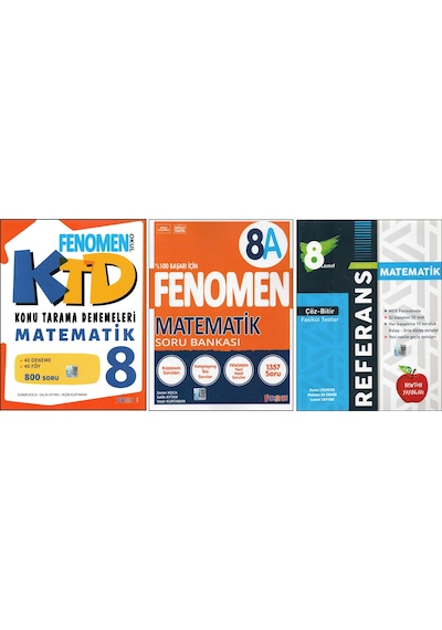Fenomen 8. Sınıf Ktd+8a+newton Referans Matematik 3 Kitap