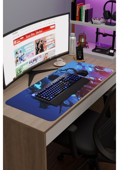 Solo Leveling Anime V1 - 90x40 Xxl Gaming Kauçuk Kaymaz Taban Mouse Pad Fare Altlığı