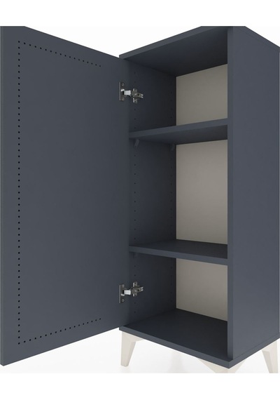 Arges Komodin 2 Raflı Tek Kapaklı 44x30x106 Antrasit-antrasit Antrasit