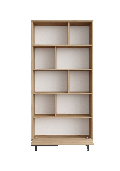 Yurudesign Ocean Kitaplık Raf Metal Ayaklı 176cm Kapaklı Sepet On4-s
