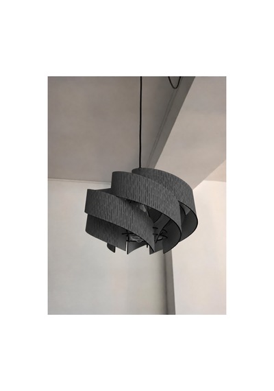 Modern Sarmal Sarkıt Avize Salon Avizesi Antrasit