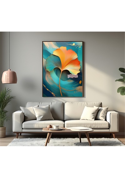 Çerçevesiz Poster Ginkgo Biloba Tek Yapraklı