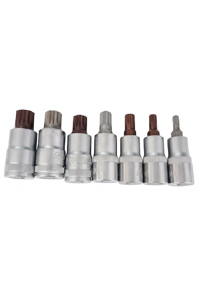 Rico 1/2 Kısa Lokmalı M Diş Yıldız Lokma Bits Torx Takımı 7 Parça