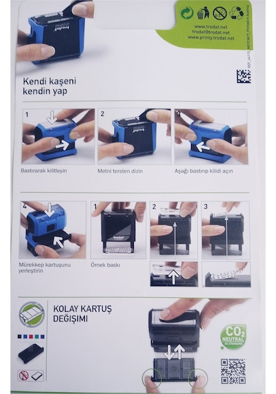 Trodat Printy Serisi Kaşe - Kendi Kaşeni Kendin Yap 38 x 14 MM
