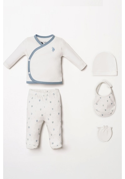U.s. Polo Assn. Erkek Bebek Beyaz Hastane Çıkışı 5 Li Set 5274-49924 Beyaz