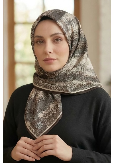 Levidor Kristal Eşarp Dalga Desen Yeşil