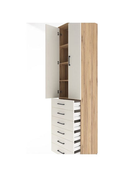 Hyperion Dolap 4 Raflı 6 Çekmeceli 2 Kapaklı 60x44x243 Çam-ay... Çam Hyperion Dolap 4 Raflı 6 Çekmeceli 2 Kapaklı 60x44x243 Çam-ay... Çam