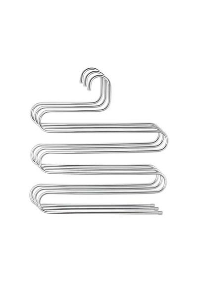 5 Katlı Metal Pantolon Ve Eşarp Askısı - 3 Adet 4 Renk