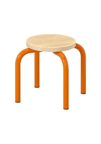 Ikea Grejsımojs Çocuk Taburesi, Turuncu, 27x24 Cm