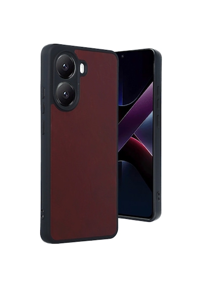Xiaomi Poco X7 Pro Uyumlu Kılıf Aras Deri Kapak - Bordo