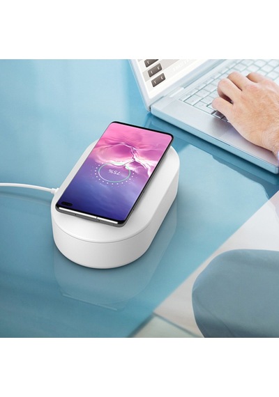 Ally 15W Hızlı Kablosuz Wireless Şarj+Ultraviyole Sterilizer- Uv (311350079)-Beyaz