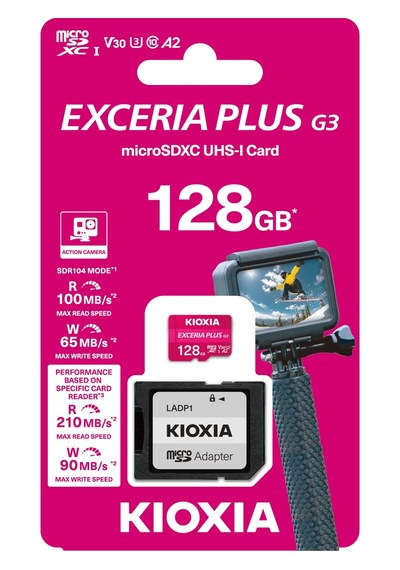 Kioxia Exceria Plus G3 128gb 210mb/s-90mb/s V30 Microsd Hafıza Kartı Lmpl3m128gg2