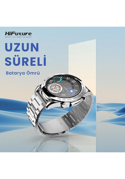 HiFuture FutureGo Pro 1.32" BT Arama AMOLED Ekran IP68 Su Geçirmez Akıllı Saat