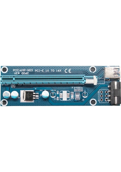 Pcı-E 1X To 16X Usb 3.0 Riser Yükseltici Kart 4747A Uzatma Eth Bt