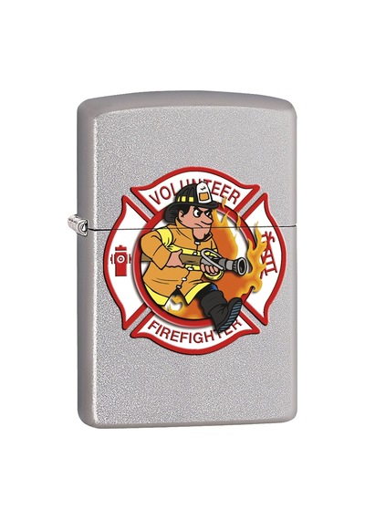 Zippo Volunteer Fire Dept Reg Satin Chrome Çakmak - 49007-00062-model21