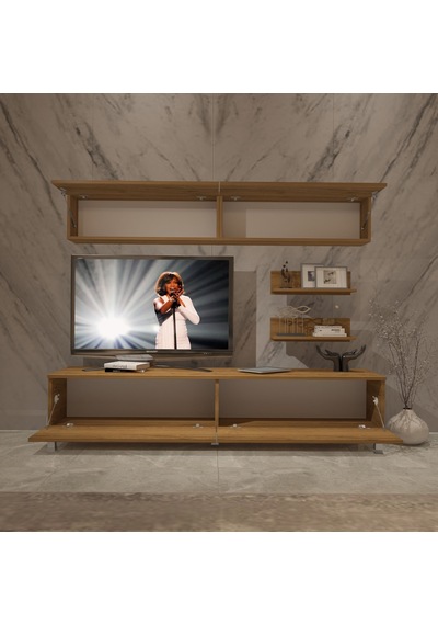 Decoraktiv Eko 5 Mdf Std Krom Ayaklı Tv Ünitesi Tv Sehpası Pera