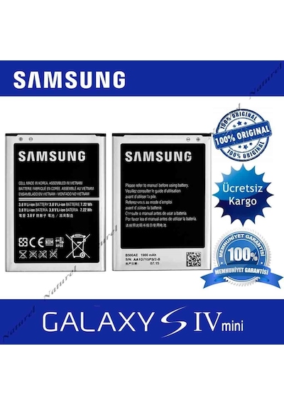 Samsung Uyumlu Galaxy S4 Mini Batarya Pil İ9100