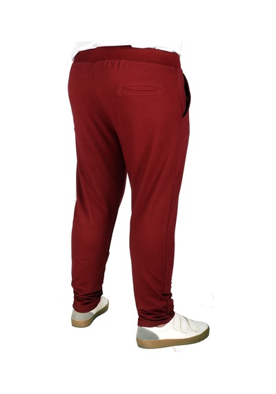 Mode Xl Büyük Beden Eşofman Altı Dar Paça 20504 Bordo 001